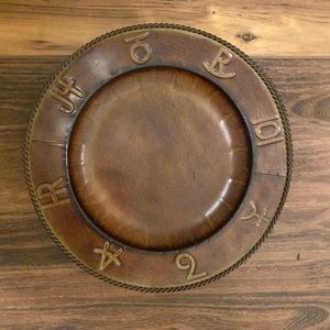 Set of 4- 14” Western Brand Charger Plates by Cowboy Living